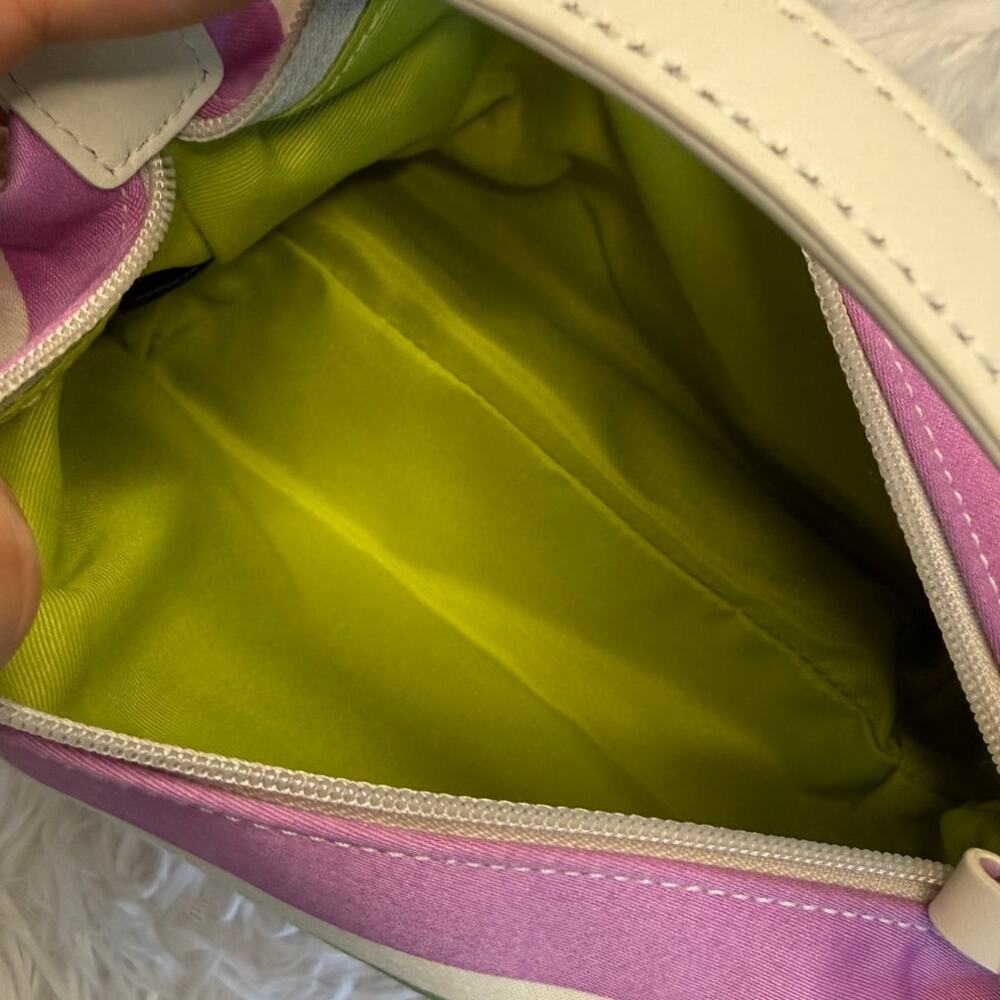 y2k COACH F40494 Hampton Stripped Mini Bag Purse - Picture 8 of 8